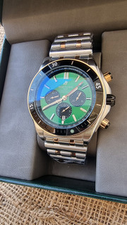 ساعت مچی مردانه برایتلینگ BREITLING CERTIFIE CHRONOGRAPHE A13380 صفحه سبز